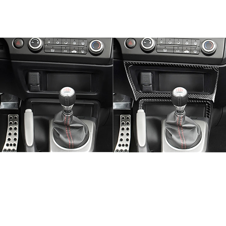 Carbon Fibre 2-in-1 Decorative Storage Box Sticker for Honda Civic 8th Gen (2006-2011) - Left Drive