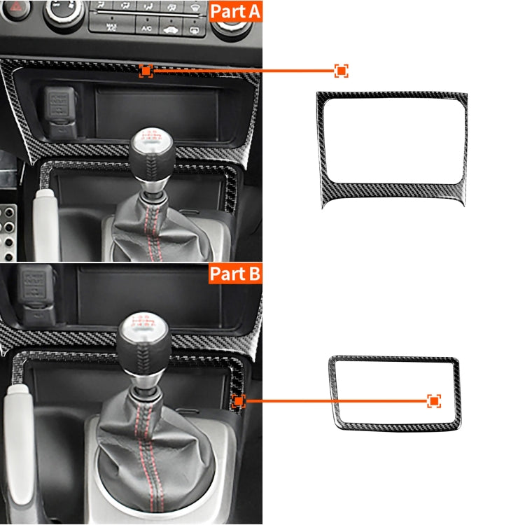 Carbon Fibre 2-in-1 Decorative Storage Box Sticker for Honda Civic 8th Gen (2006-2011) - Left Drive
