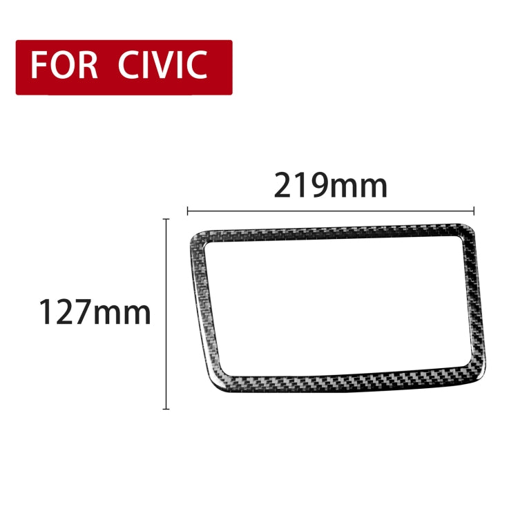 Carbon Fibre Decorative Storage Box Sticker for Honda Civic 8th Gen (2006-2011) - Left Drive