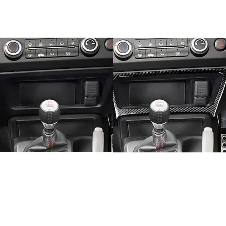 Carbon Fibre Storage Box Trim Sticker for Honda Civic 8th Gen (2006-2011) - Right Drive Upgrade
