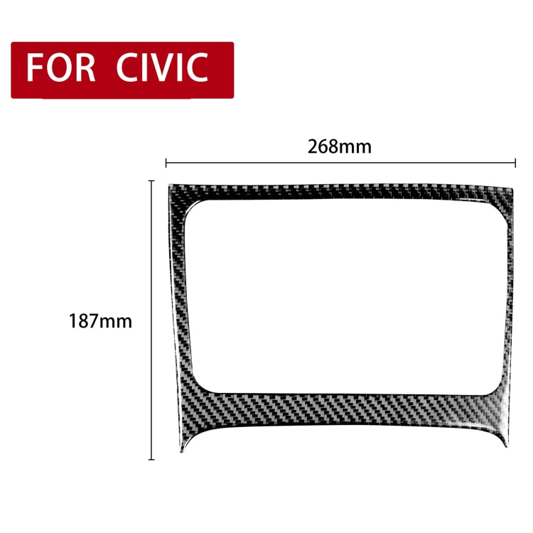 Carbon Fibre Decorative Storage Box Sticker for Honda Civic 8th Gen (2006-2011) - Left-Hand Drive