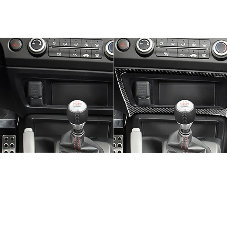 Carbon Fibre Decorative Storage Box Sticker for Honda Civic 8th Gen (2006-2011) - Left-Hand Drive
