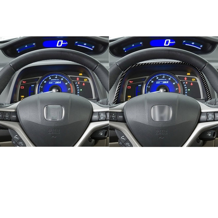 Carbon Fibre Speedometer Trim Sticker for Honda Civic 8th Gen (2006-2011) - Universal Fit for Left and Right Drive