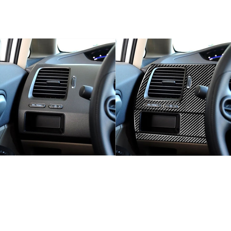 Carbon Fibre Decorative Sticker for Left Side Panel of Honda Civic 8th Gen (2006-2011) - 3 in 1 Driver Seat Upgrade