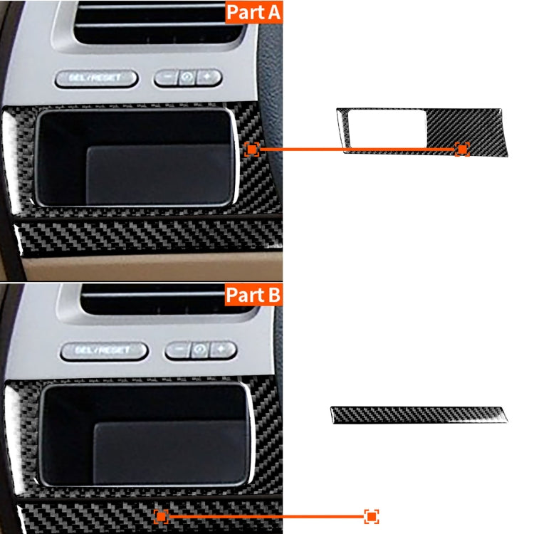 Dual-Function Carbon Fibre Headlight Switch Decor Sticker for Honda Civic 8th Gen (2006-2011) - Left-Hand Drive