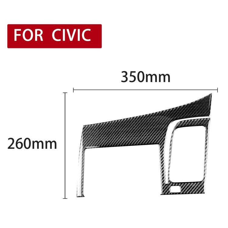 Carbon Fibre Decorative Navigation Panel Sticker for Honda Civic 8th Gen (2006-2011) - Right Drive Edition