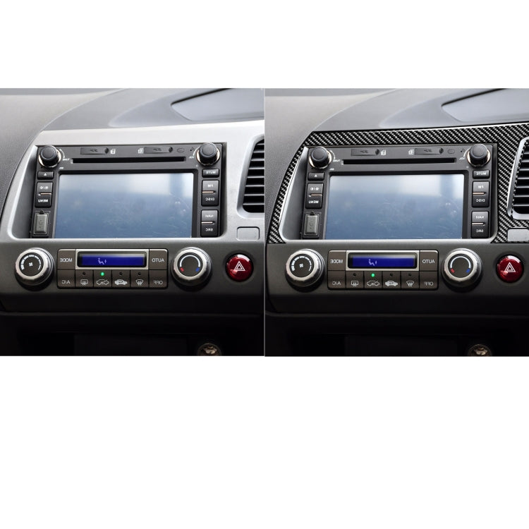 Carbon Fibre Decorative Navigation Panel Sticker for Honda Civic 8th Gen (2006-2011) - Right Drive Edition