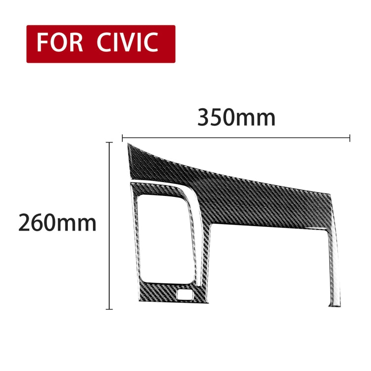 Carbon Fibre Decorative Navigation Panel Sticker for Honda Civic Mk8 (2006-2011) - Left Hand Drive