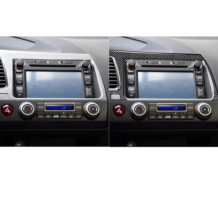 Carbon Fibre Decorative Navigation Panel Sticker for Honda Civic Mk8 (2006-2011) - Left Hand Drive