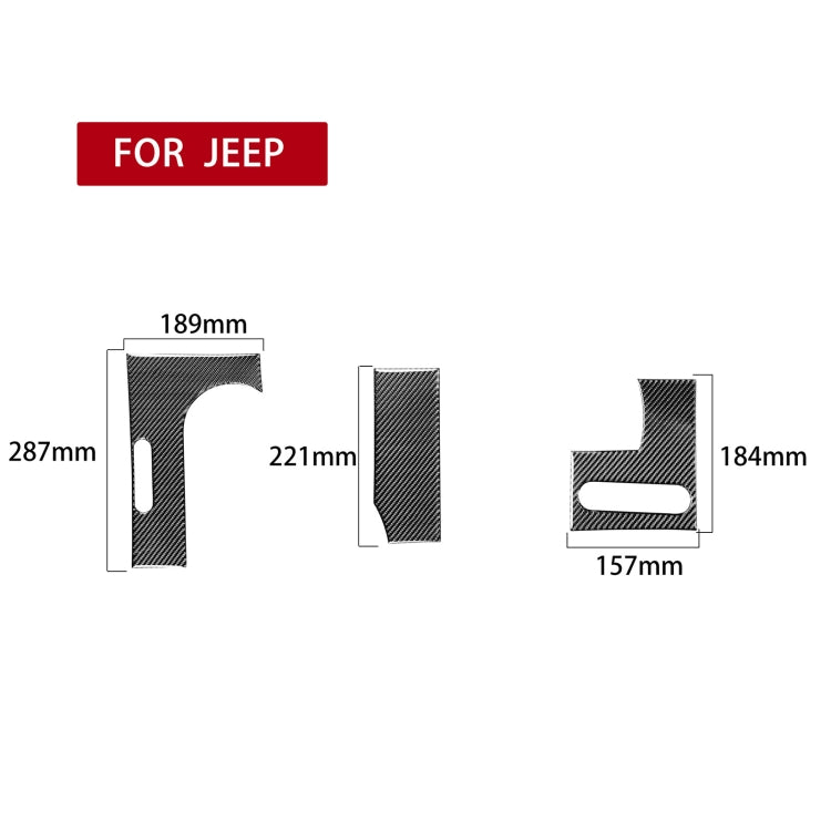 Carbon Fibre Gear Console Trim Sticker for Jeep Wrangler JK 2007-2010 - 3-in-1 Customisation!