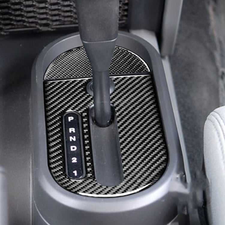 Carbon Fibre 2-in-1 Gear Stick Decorative Sticker for Jeep Wrangler JK (2007-2010) - Left Hand Drive