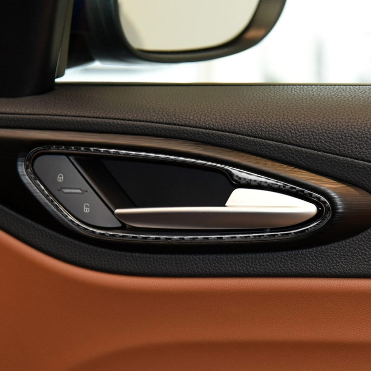 Carbon Fibre Decorative Door Handle Stickers for Alfa Romeo Giulia (2017-2019) – 4-in-1 Universal Fit