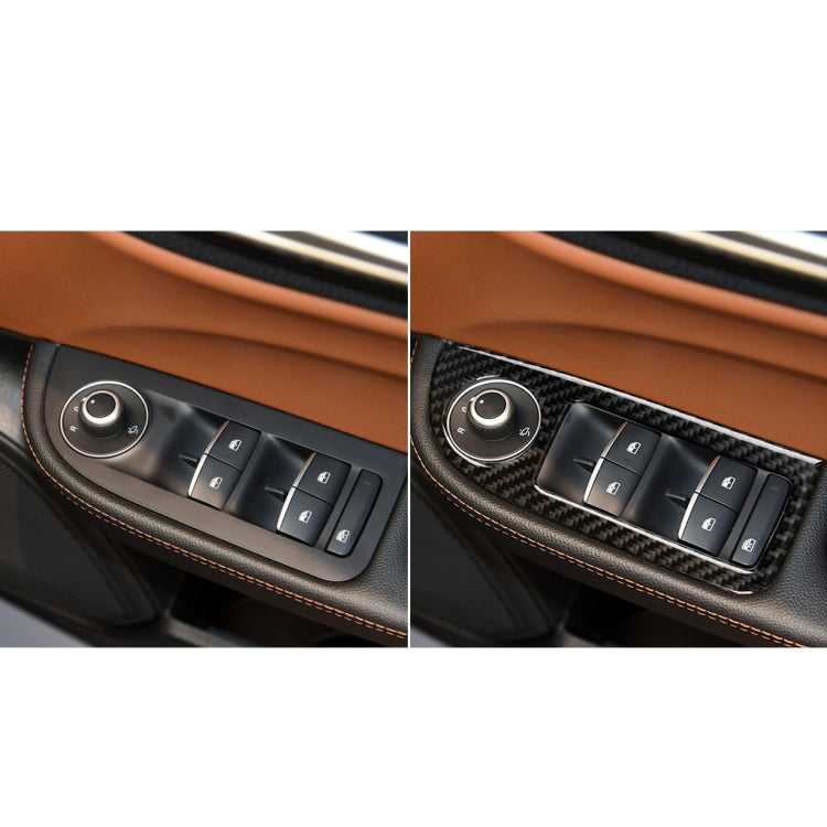 Carbon Fibre 4-in-1 Decorative Window Button Panel Stickers for Alfa Romeo Giulia (2017-2019) - Right-Hand Drive
