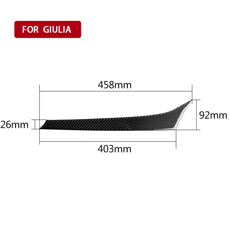 Alfa Romeo Giulia 2017-2019 Carbon Fibre Dashboard Trim Sticker for Right-Hand Drive