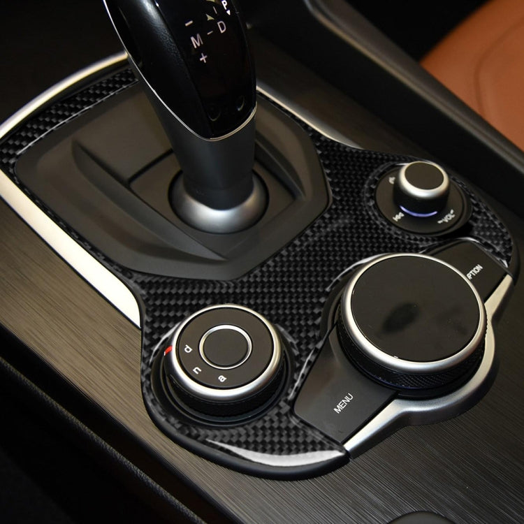 Alfa Romeo Giulia Carbon Fibre Gear Panel Decal (2017-2019) - Universal Fit for Left and Right Drive
