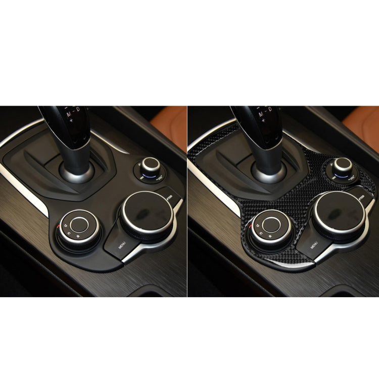 Alfa Romeo Giulia Carbon Fibre Gear Panel Decal (2017-2019) - Universal Fit for Left and Right Drive