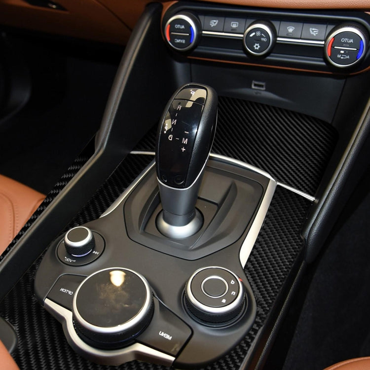 Carbon Fibre 3-in-1 Gear Frame Decorative Sticker for Alfa Romeo Giulia (2017-2019) – Right-Hand Drive