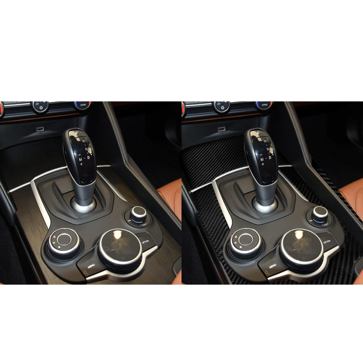 Carbon Fibre 3-in-1 Gear Frame Panel Decor Sticker for Alfa Romeo Giulia (2017-2019) - Left Hand Drive