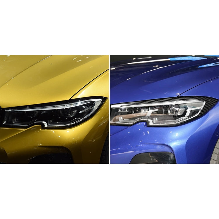 Sleek Carbon Fibre Eyebrow Trim Stickers for BMW 3 Series G20/G28/325Li/330d/335 (2019-2020) - Left & Right Drive