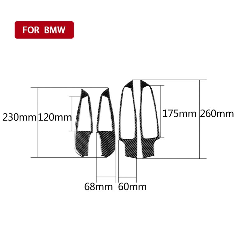 Carbon Fibre Window Lift Sticker Set for BMW 3 Series G20/G28/325Li/330d/335 (2019-2020) - 4-Piece Universal Fit for Left and Right Drive