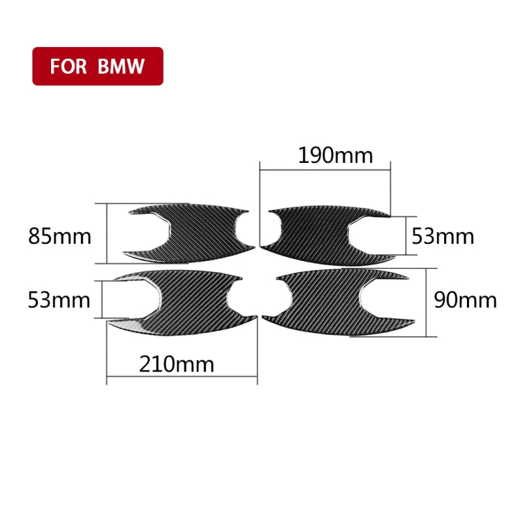 Carbon Fibre 4-in-1 Decorative Door Bowl Stickers for BMW 3 Series G20/G28/325Li/330d/335 (2019-2020) - Left & Right Drive Universal