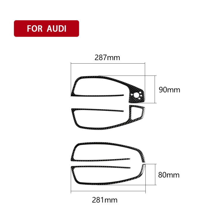 Carbon Fibre Window Lifter Trim Sticker for Audi A6 S6 C7 A7 S7 4G8 (2012-2018) - Right Hand Drive