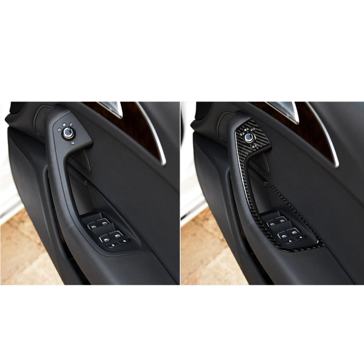 Carbon Fibre Window Lifter Trim Sticker for Audi A6 S6 C7 A7 S7 4G8 (2012-2018) - Right Hand Drive