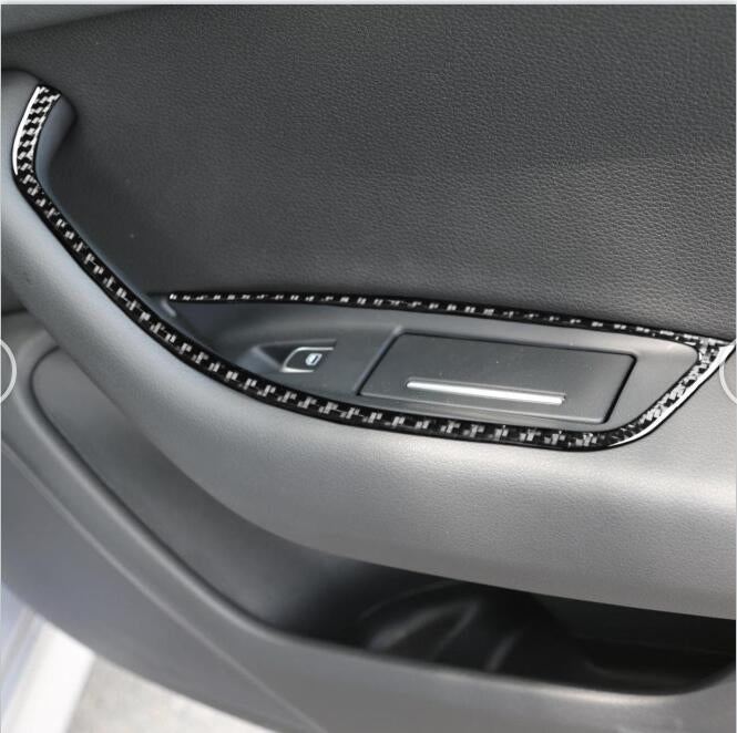 Carbon Fibre Window Lifter Trim Sticker for Audi A6 S6 C7 A7 S7 4G8 (2012-2018) - Right Hand Drive
