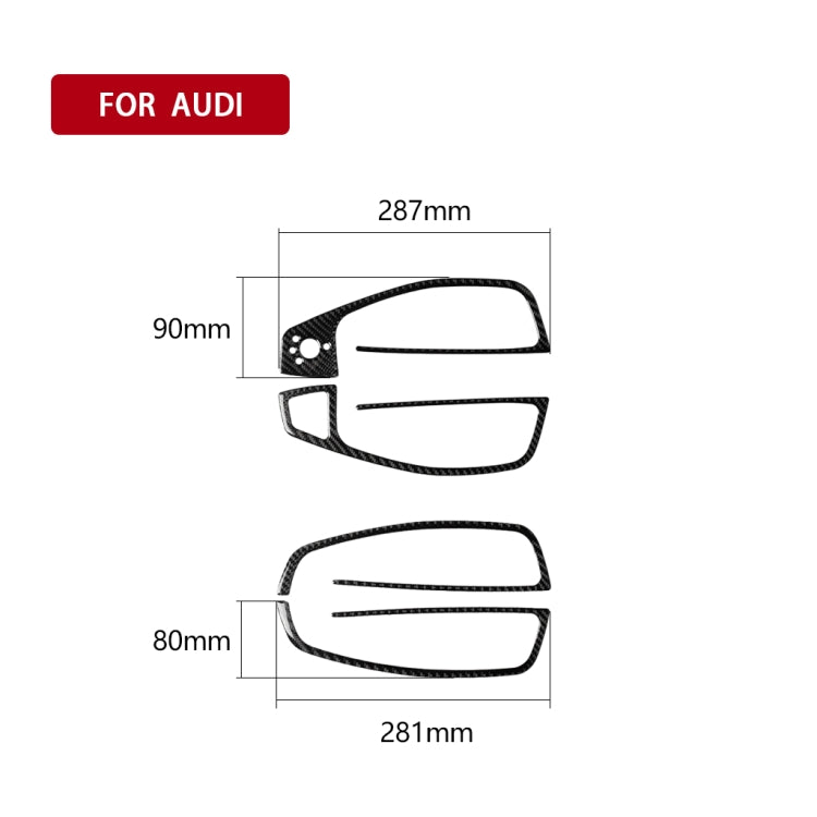 Audi A6/S6 & A7/S7 Carbon Fibre Glass Lifter Trim Stickers (2012-2018) - Left Drive Elegance