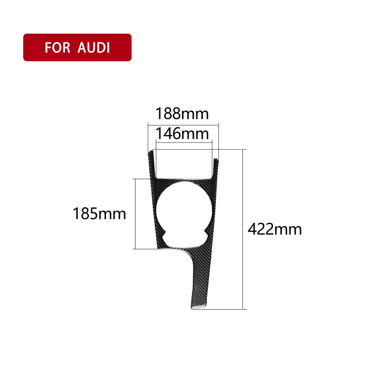 Audi TT Carbon Fibre Gear Shift Panel Decorative Sticker - Fits 2008-2014 Models