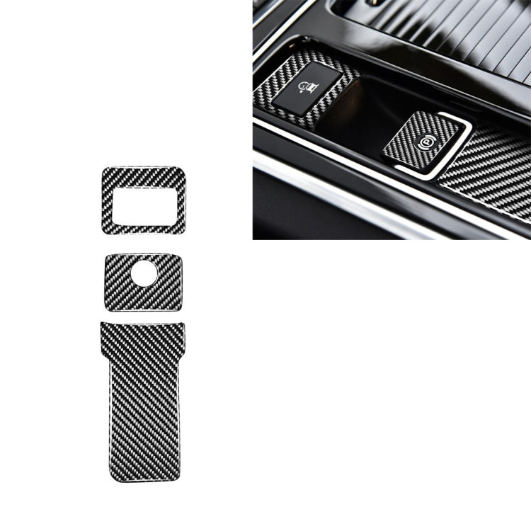 Carbon Fibre Handbrake Decorative Stickers - 3-in-1 Set for Jaguar F-PACE, XE, XF (2016-2020) - Stylish Customisation for Left and Right Drive Models
