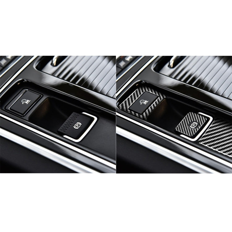 Carbon Fibre Handbrake Decorative Stickers - 3-in-1 Set for Jaguar F-PACE, XE, XF (2016-2020) - Stylish Customisation for Left and Right Drive Models