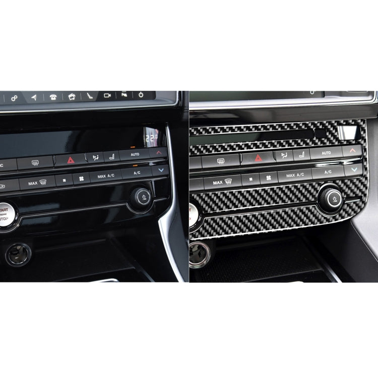 Jaguar Carbon Fibre Air Con Panel Trim Stickers for F-PACE X761, XE X760, XF X260 (2016-2020) - Universal Fit for Left and Right Drive