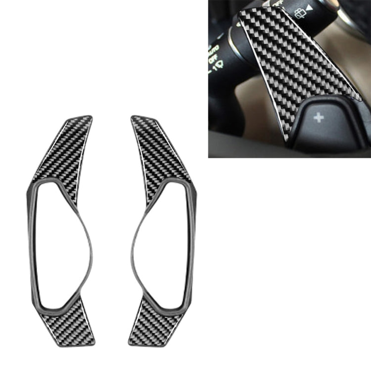 2 Piece Carbon Fibre Steering Wheel Paddle Trim Stickers for Jaguar F-PACE, XE, X760, XF (2016-2020) - Universal Fit for Left and Right Drive