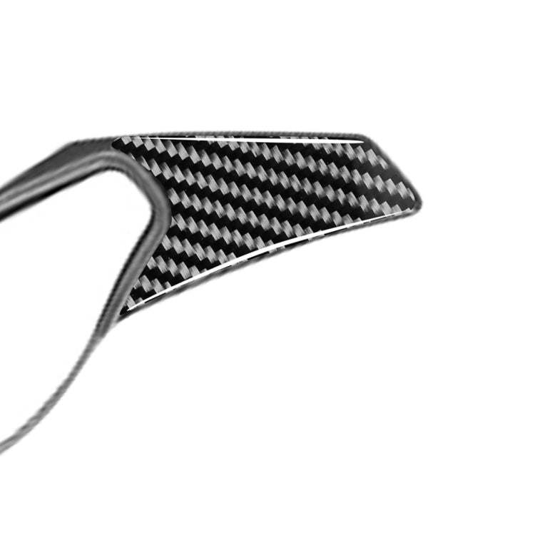 2 Piece Carbon Fibre Steering Wheel Paddle Trim Stickers for Jaguar F-PACE, XE, X760, XF (2016-2020) - Universal Fit for Left and Right Drive