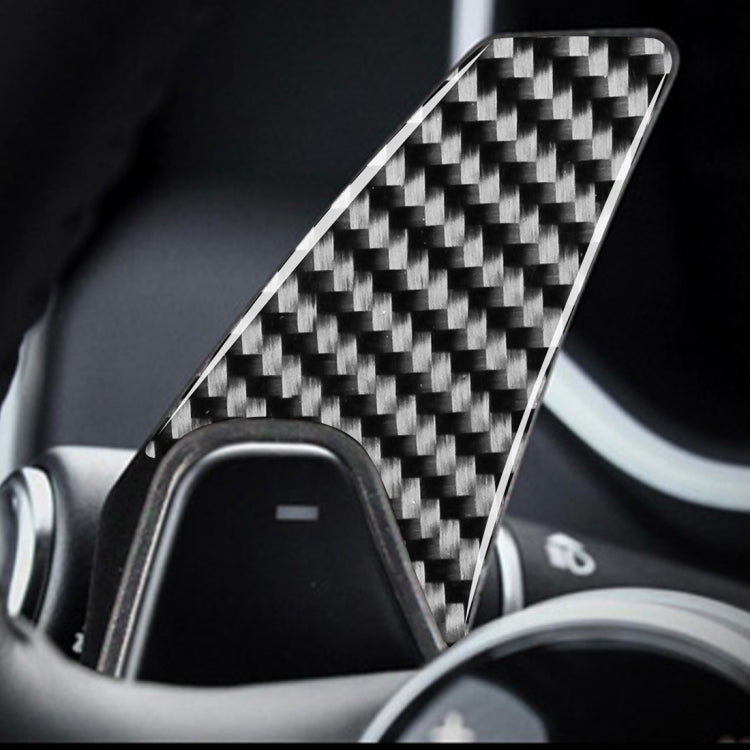 2 Piece Carbon Fibre Steering Wheel Paddle Trim Stickers for Jaguar F-PACE, XE, X760, XF (2016-2020) - Universal Fit for Left and Right Drive