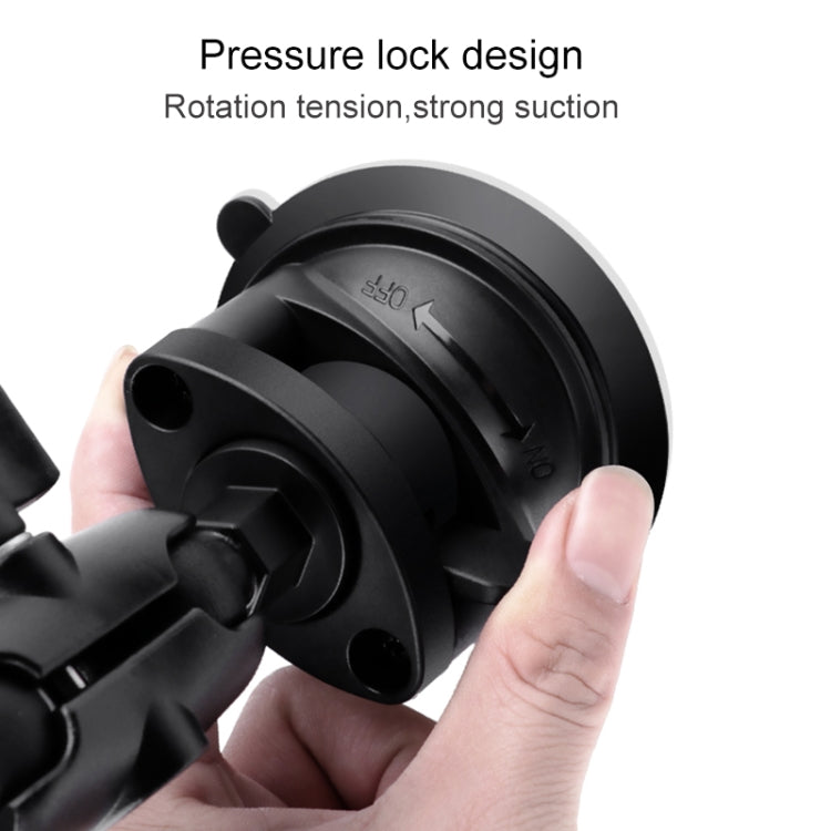 Versatile Suction Cup Phone Mount with Tripod Adapter, Steel Safety Tether & Secure Buckle