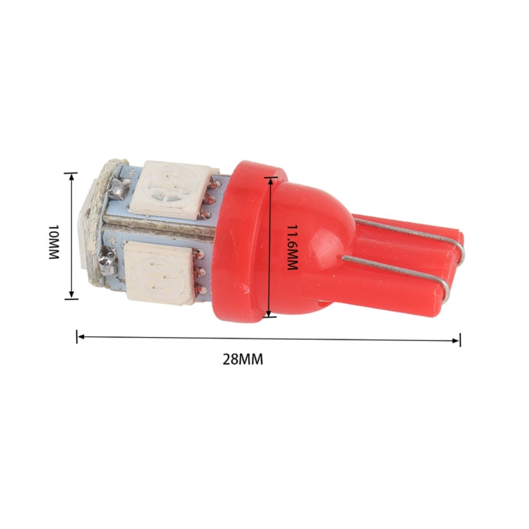 35 PCS T10 Car Modification LED Indicator Light with T10 Lamp Holder(Red Light）