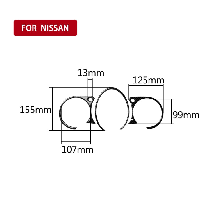 Nissan 370Z Z34 Carbon Fibre Dashboard Trim Stickers - Universal Fit for Left & Right Drive (2009-On)