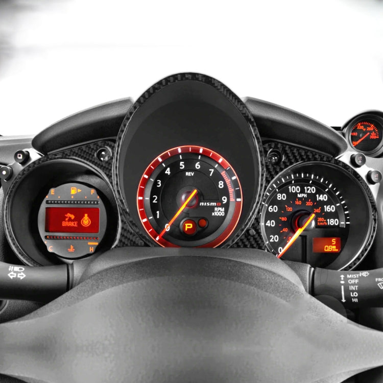 Nissan 370Z Z34 Carbon Fibre Dashboard Trim Stickers - Universal Fit for Left & Right Drive (2009-On)