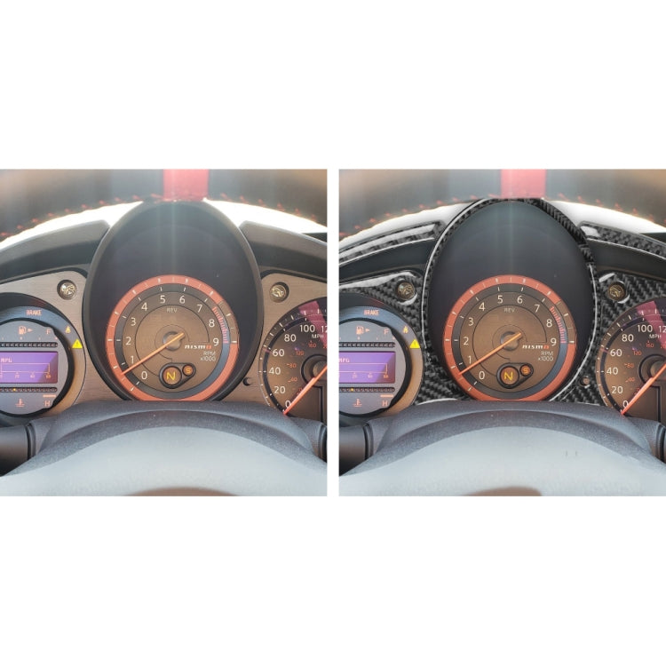 5-in-1 Carbon Fibre Speed Dashboard Decor Stickers for Nissan 370Z Z34 (2009 Onwards) - Universal Fit for Left and Right Drive
