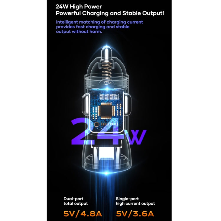 ROCK Space H12 PD 20W Type-C / USB-C + USB Fast Charging Car Charger, H12