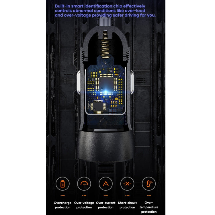ROCK Space H12 PD 20W Type-C / USB-C + USB Fast Charging Car Charger, H12