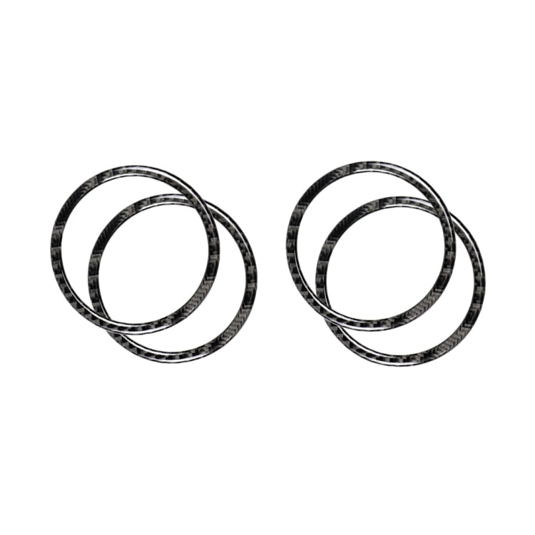 Carbon Fibre Door Horn Ring Decorative Sticker for Mercedes-Benz C Class W205 C180 C200 C300 GLC - Universal Fit for Left and Right Drive