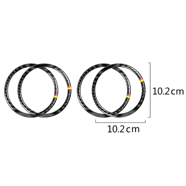 Carbon Fibre Door Horn Ring Decorative Sticker for Mercedes-Benz C Class W205 C180 C200 C300 GLC - Universal Fit for Left and Right Drive