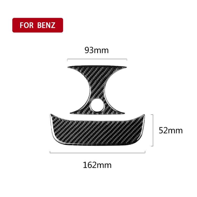 Carbon Fibre Decorative Air Outlet Stickers for Mercedes-Benz C-Class W205 & GLC - Left & Right Drive Universal Fit