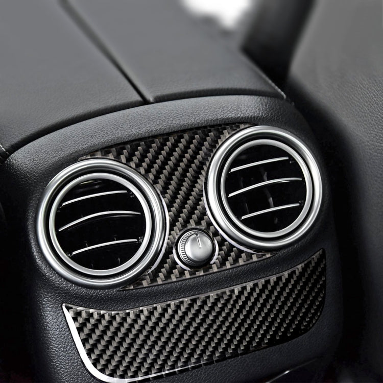 Carbon Fibre Decorative Air Outlet Stickers for Mercedes-Benz C-Class W205 & GLC - Left & Right Drive Universal Fit