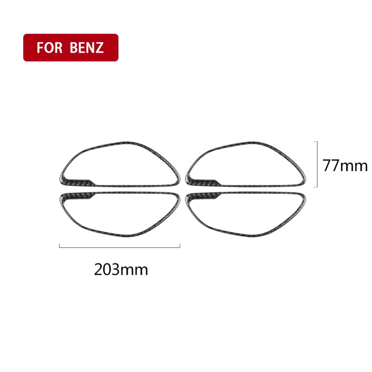 Carbon Fibre Door Handle Decor Stickers for Mercedes-Benz C Class W205 (2015-2018) & GLC X253 (2016-2018) - Left & Right Drive Universal