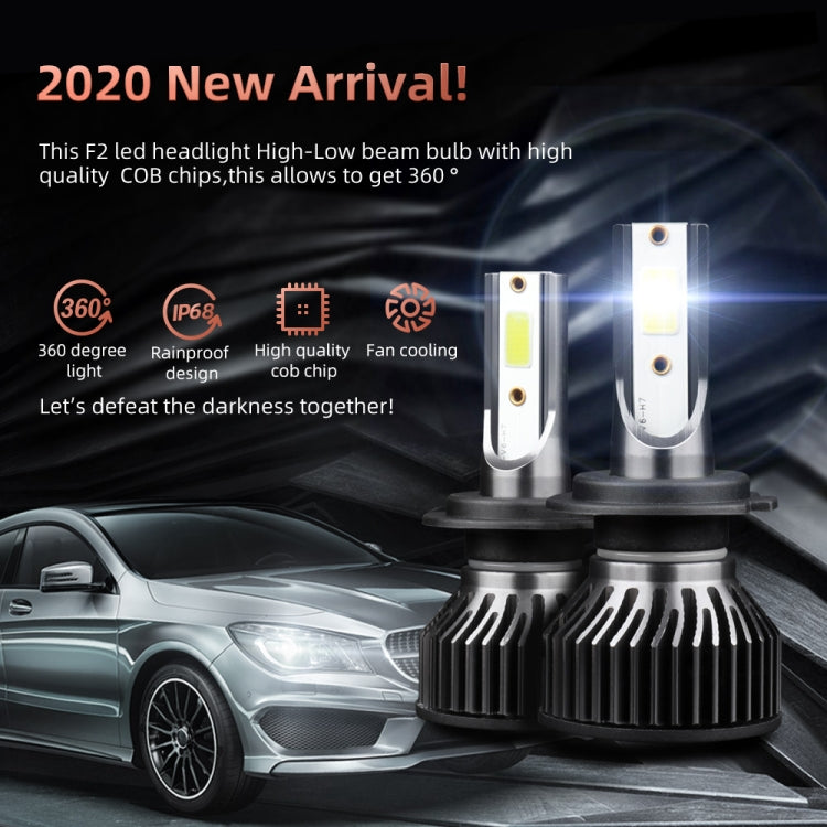 2 PCS DC9-36V / 25W / 6000K / 2500LM IP68 Waterproof Car LED Headlight