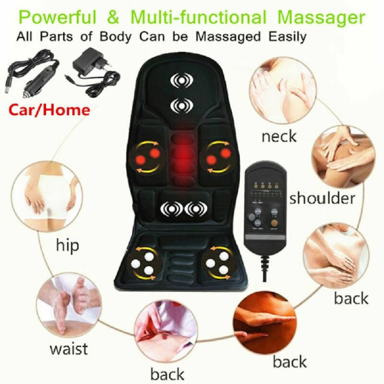 Versatile 7-Head Massage Cushion with 8 Soothing Modes for Car and Home Use